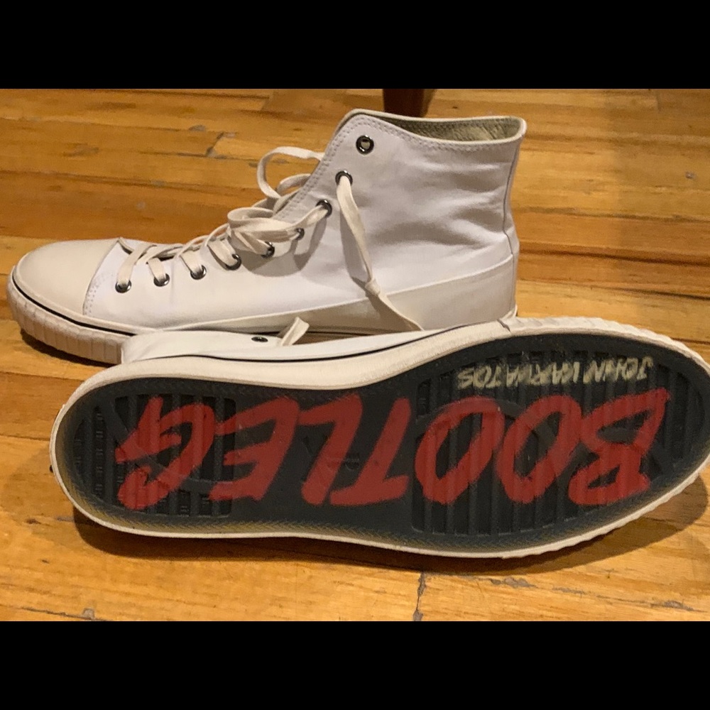John Varvatos high tops!!! White size 11